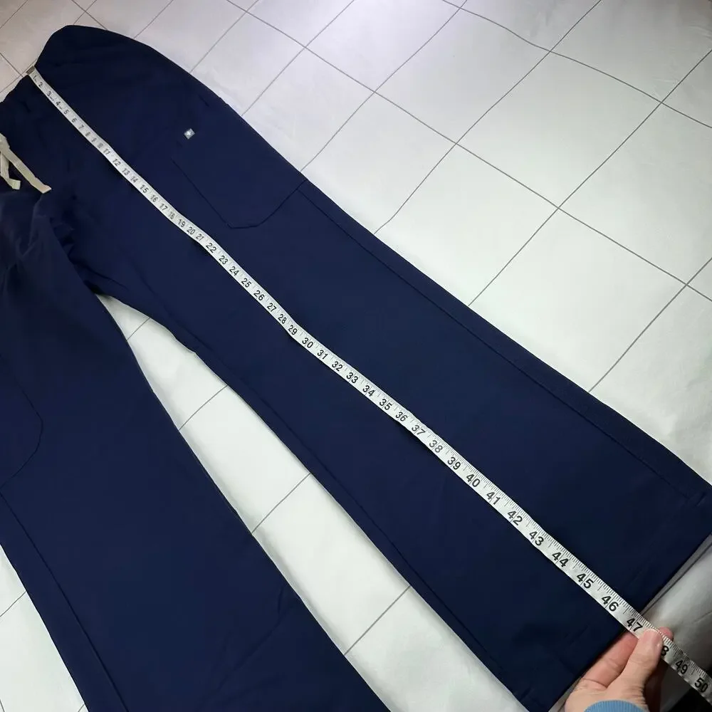 Figs Cairo Cargo Scrub Pants Mens XXL Tall Navy Blue Medical Pockets Drawstring